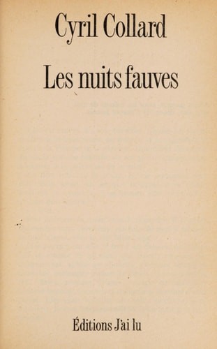 Les nuits fauves - Click to enlarge picture.