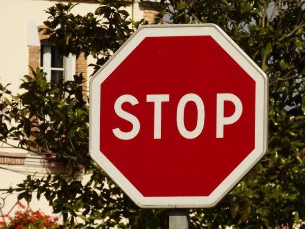 stop sign in paris